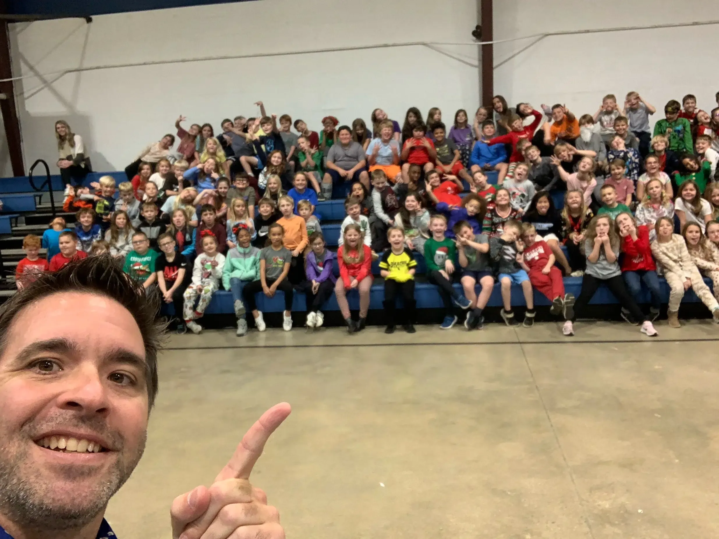 Matt performing a magic show at a local school event.